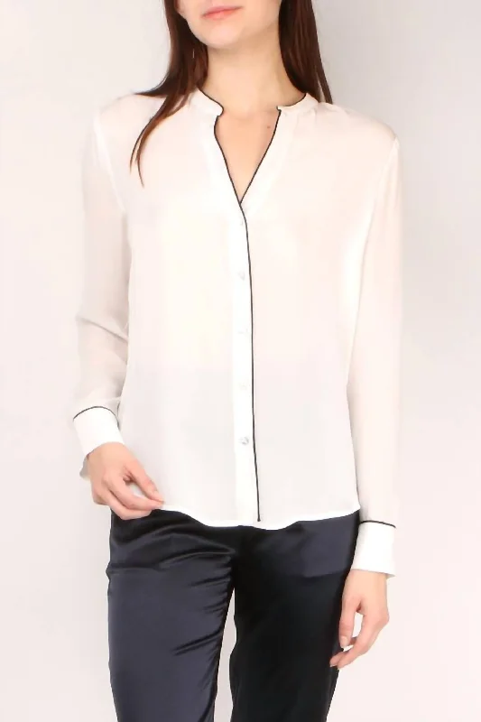 Women's Evening Apparel Tegan Blouse In Ivory