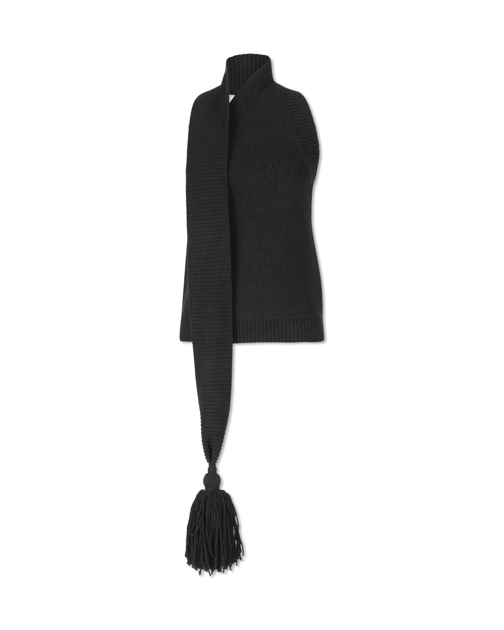 Classic Clothes For Women Double Shetland Knit Sleeveless Scarf Top