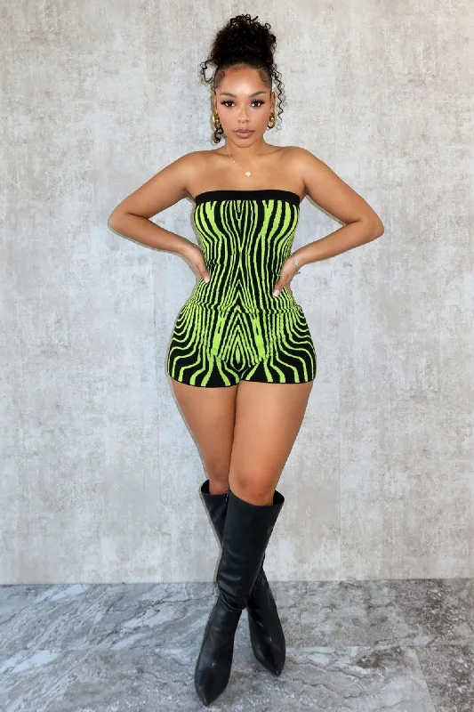 Women's Evening Clothing Stay Focused Jacquard Knit Romper