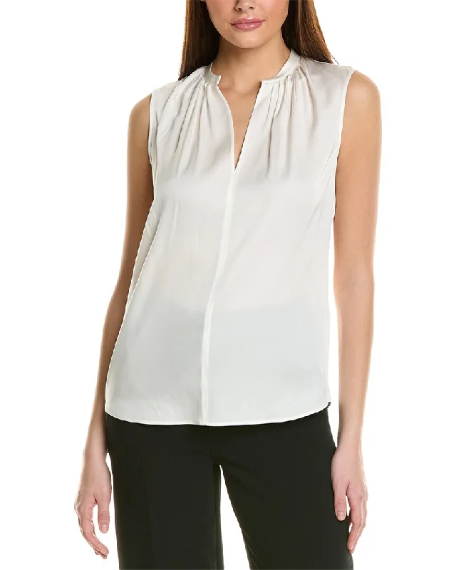 Women's Clothing For Casual Outings Hugo Boss Banota Silk-Blend Blouse