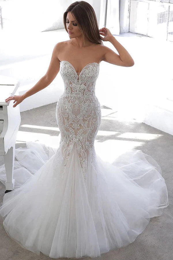 Women's Vintage-Inspired Clothing Wedding Dresses Sweetheart Rustic Boho Wedding Dresses