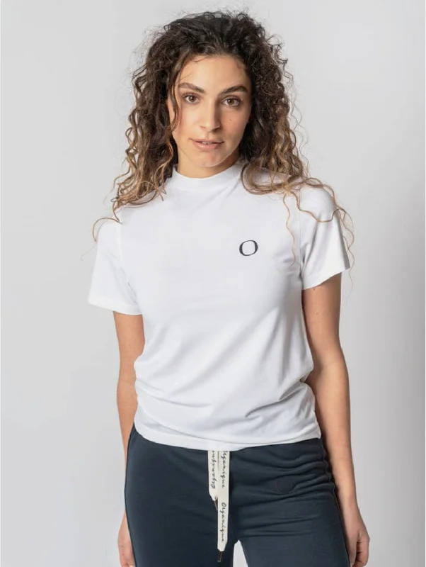 Women's Tops And Clothing Lyocell Round Neck T-Shirt | White