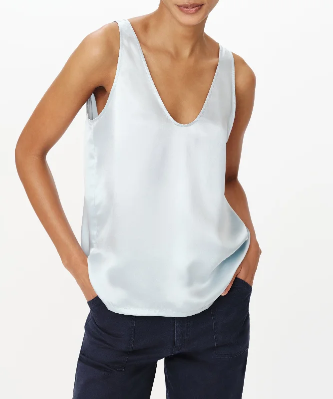 Women's Elegant Apparel Satin Cami - Pastel Blue