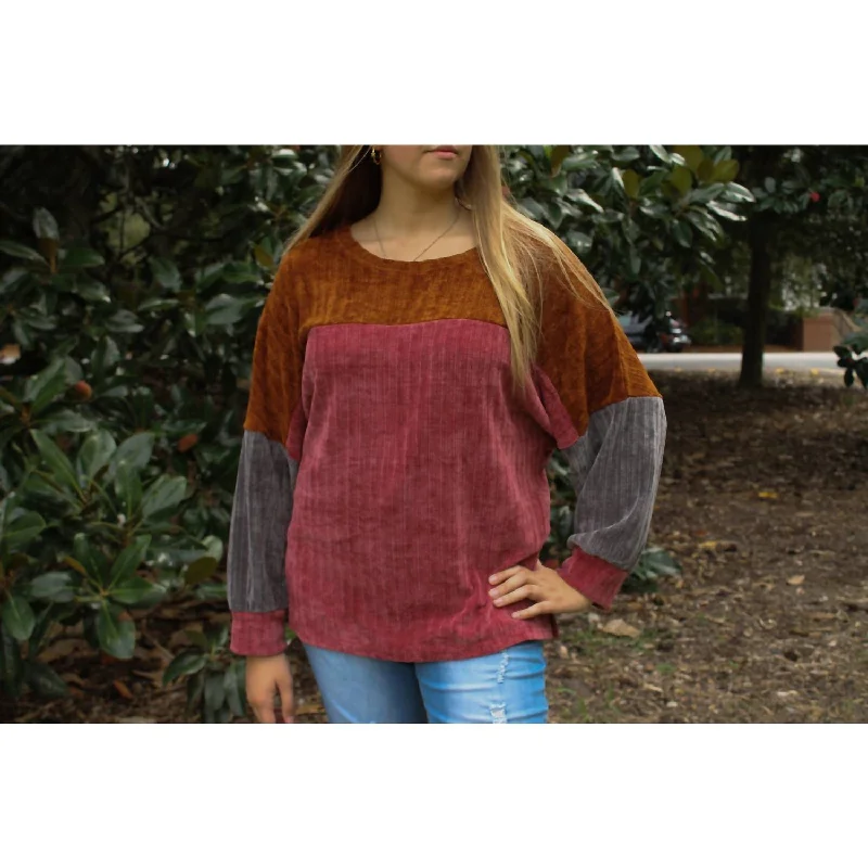 Women's Casual Garments Colorblock Sweater In Pink