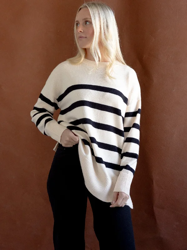 Hot Picks Cape Stripe Knit Ivory