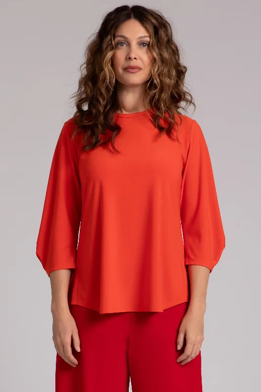 Huge Markdowns Classic Fit Lantern Top | Orange