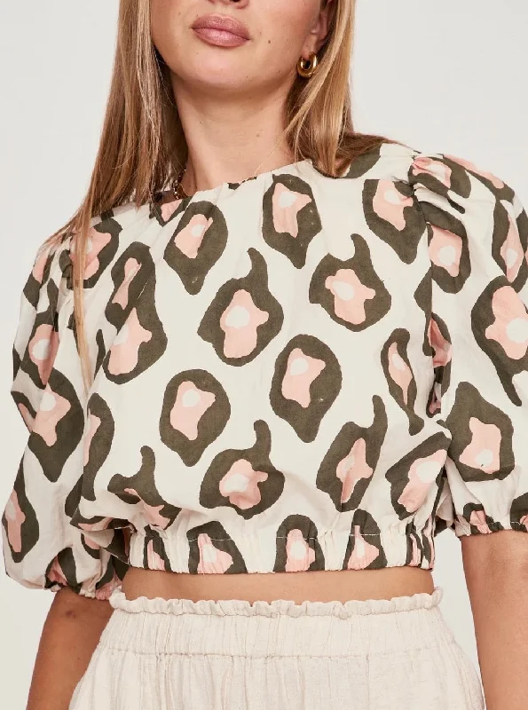 The Latest Trends Mirth Andaman Bubble Top Oyster Print