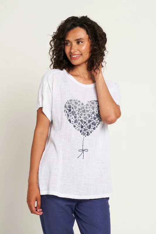 Vibrant Style Promotions Saloos Heart Balloon Motif Top