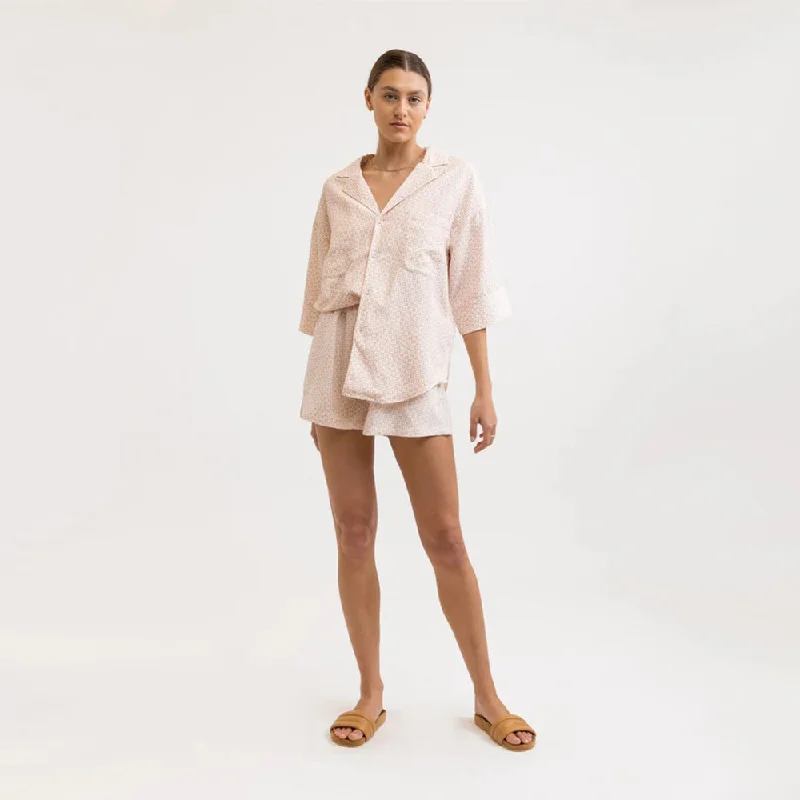 Big Discounts Geo Lounge Shirt (Peach Parfait)