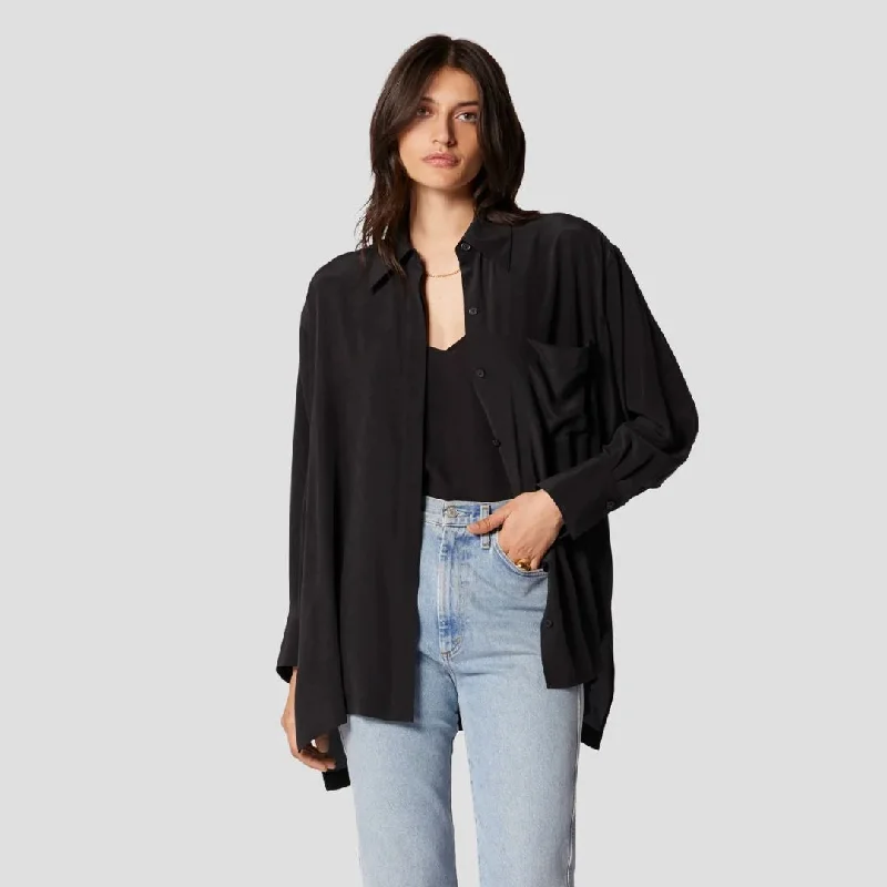 Seasonal Style Discounts Emile Silk Shirt (True Black)