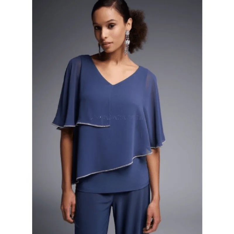 New Season Fashion Preview Joseph Ribkoff Mineral Blue Asymmetric Top - 231720 3798