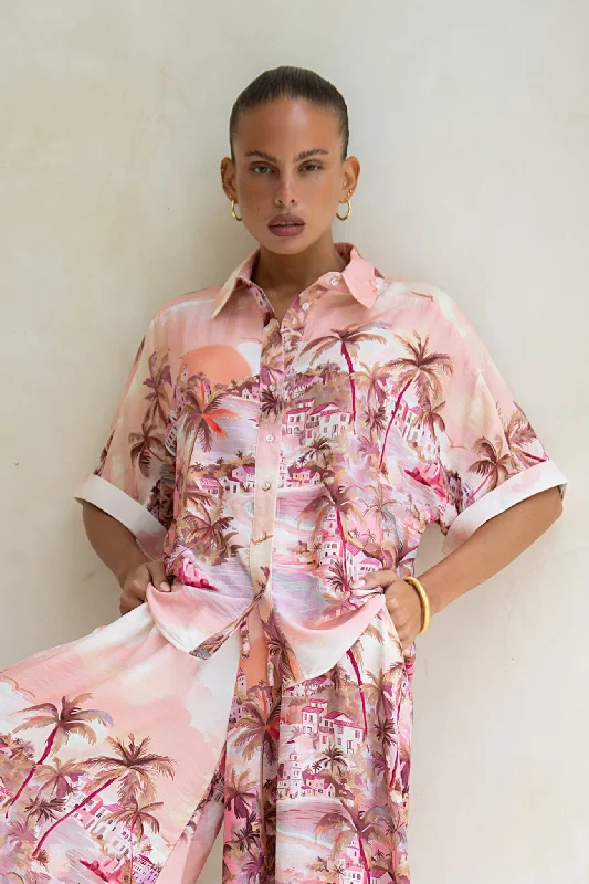 Hot Picks Isla Pink Tropical Shirt