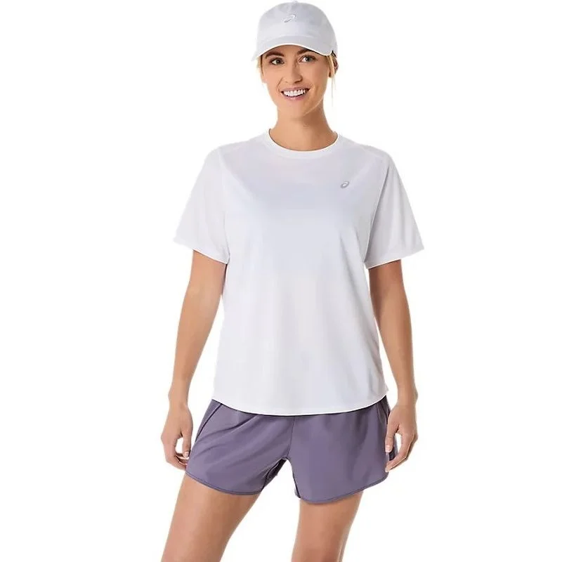 Vintage Style Deals ASICS Womens Silver SS Running Top