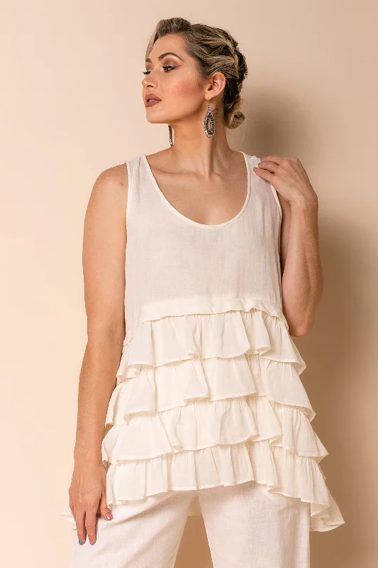 Everyday Elegance Sale Tullie Cotton Top in Cream