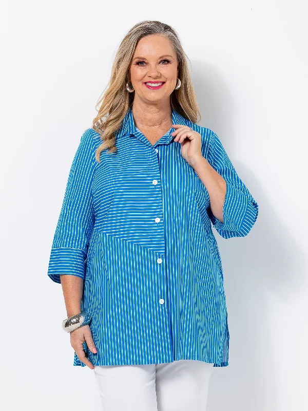 Flash Sale Blue Stripe Shirt