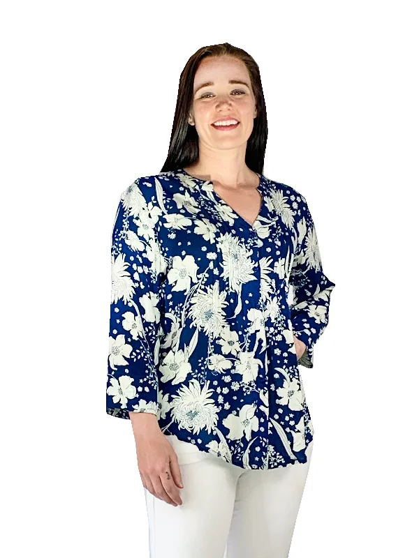 Best Sellers Pleat Front Printed Rayon Top