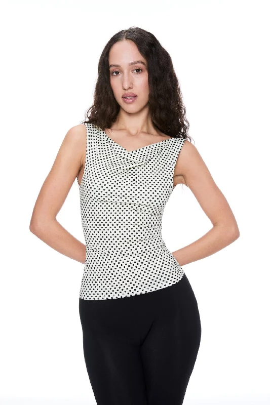 Stylish Deals LANI TOP - BUTTER POLKA DOT