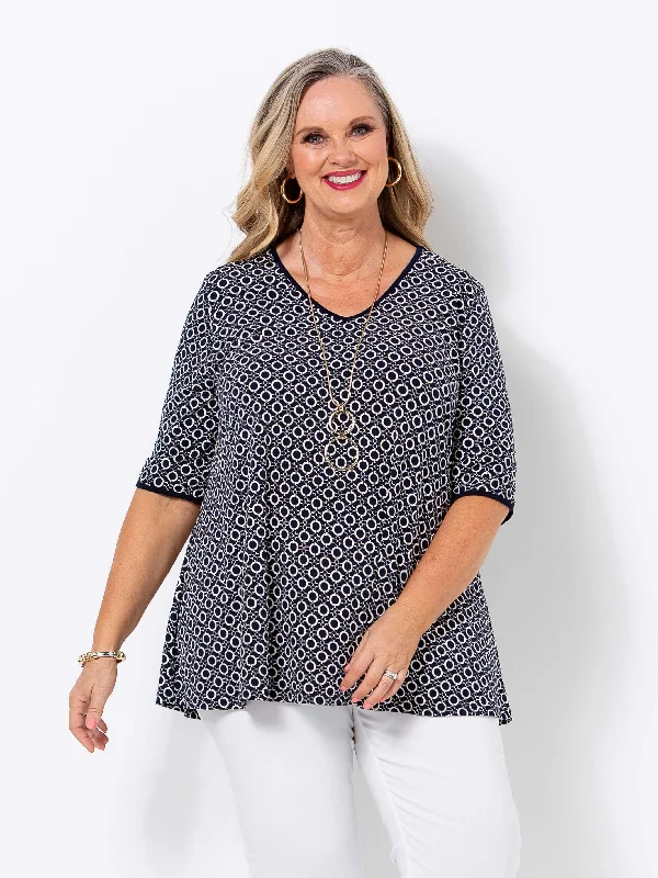 Clearance Event Nautical Navy Top