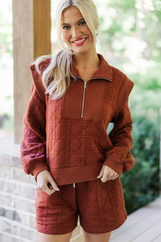 Bold Style Discounts On Your Level Brick Red Quilted Set