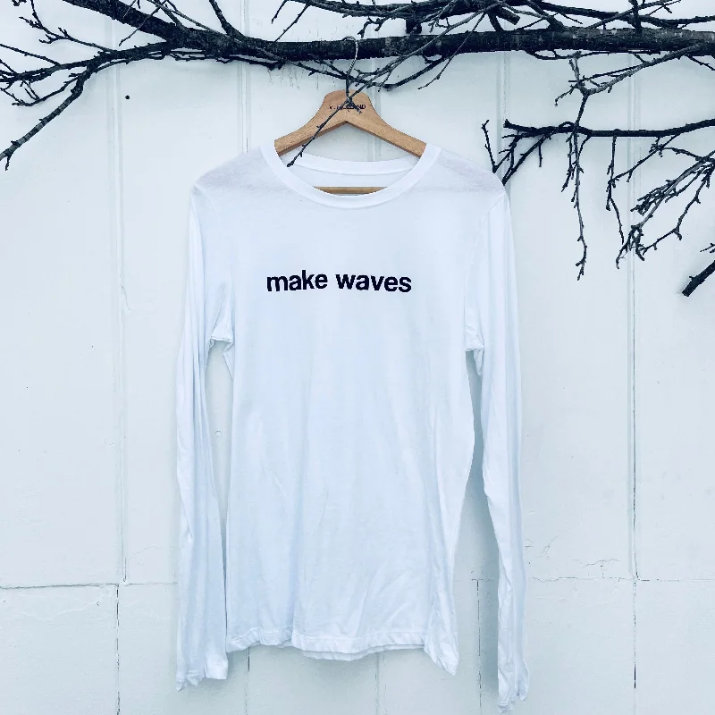 Trendy Pulse VH-1418 Make Waves L/S Wht T