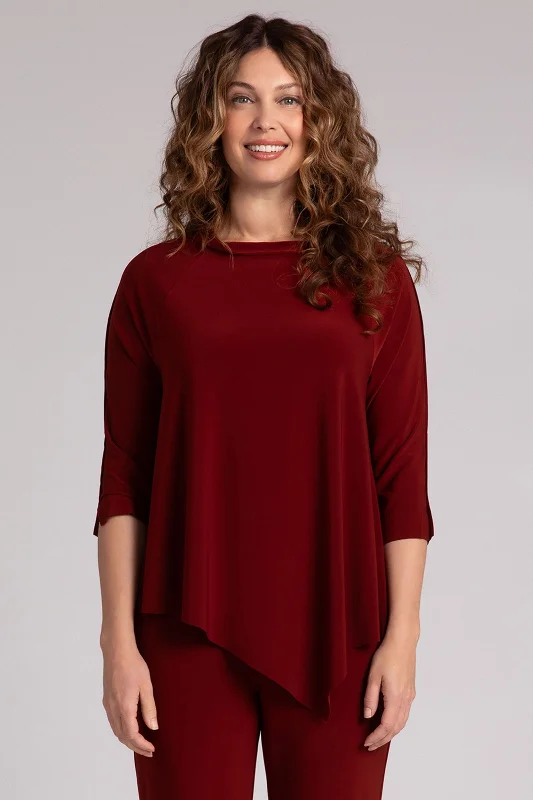 Relaxed Style Deals Raglan Handkerchief Top | Rust