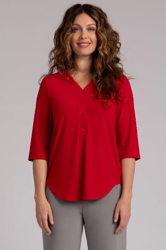 Explore What's New 3 Button Easy Henley | Poppy