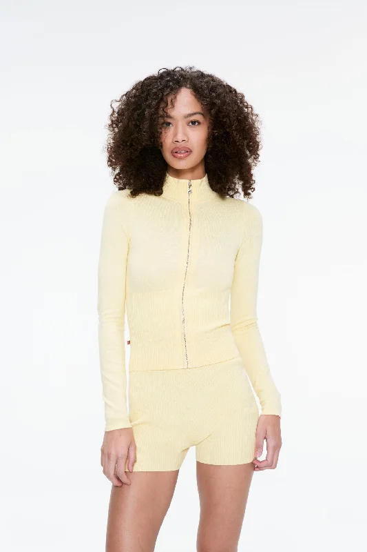 Classic Elegance Sales VLAD ZIP UP - BUTTER