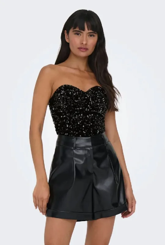 Vintage-Inspired Style Offers ONLY CONFIDENCE SEQUINS HEART TOP