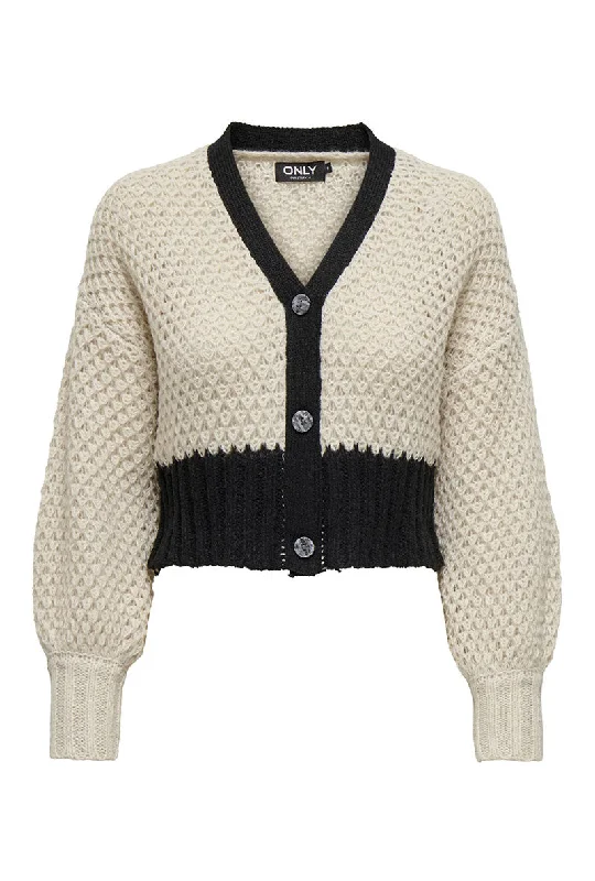 Sporty Fashion Offers ONLY ROSE LS V-NECK DETAIL CARDI