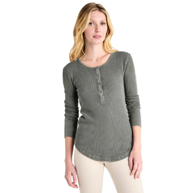 Break Fashion Norms Thermal Forever Henley (Vintage Olive Branch)