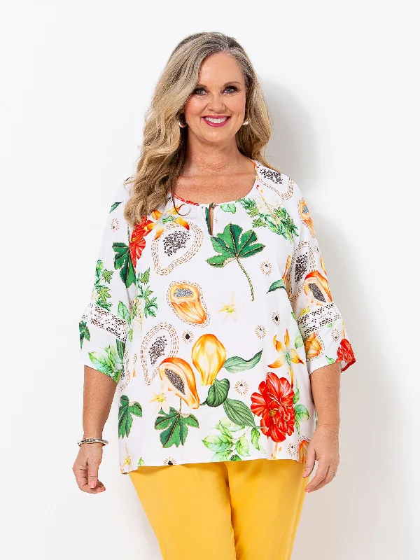 Limited-Time Offer White Cornucopia Top