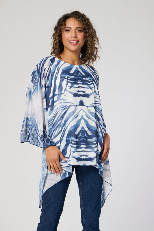 Fashion Forward Saloos Cape Style Top with Necklace