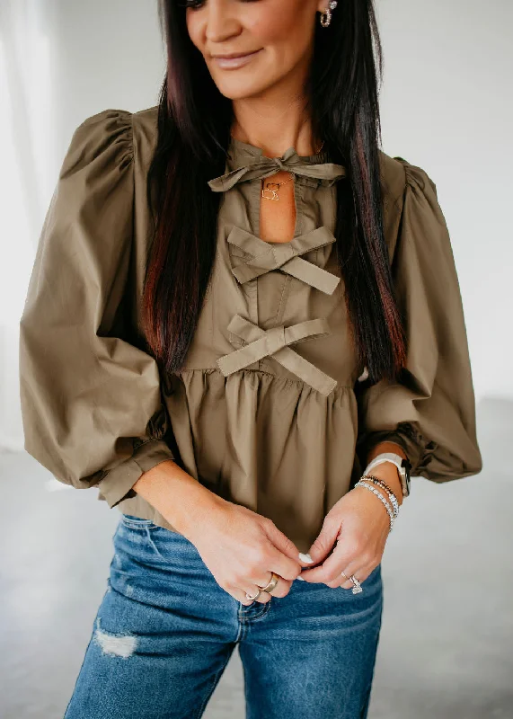 Limited Time Flash Sale Vega Bow Peplum Top