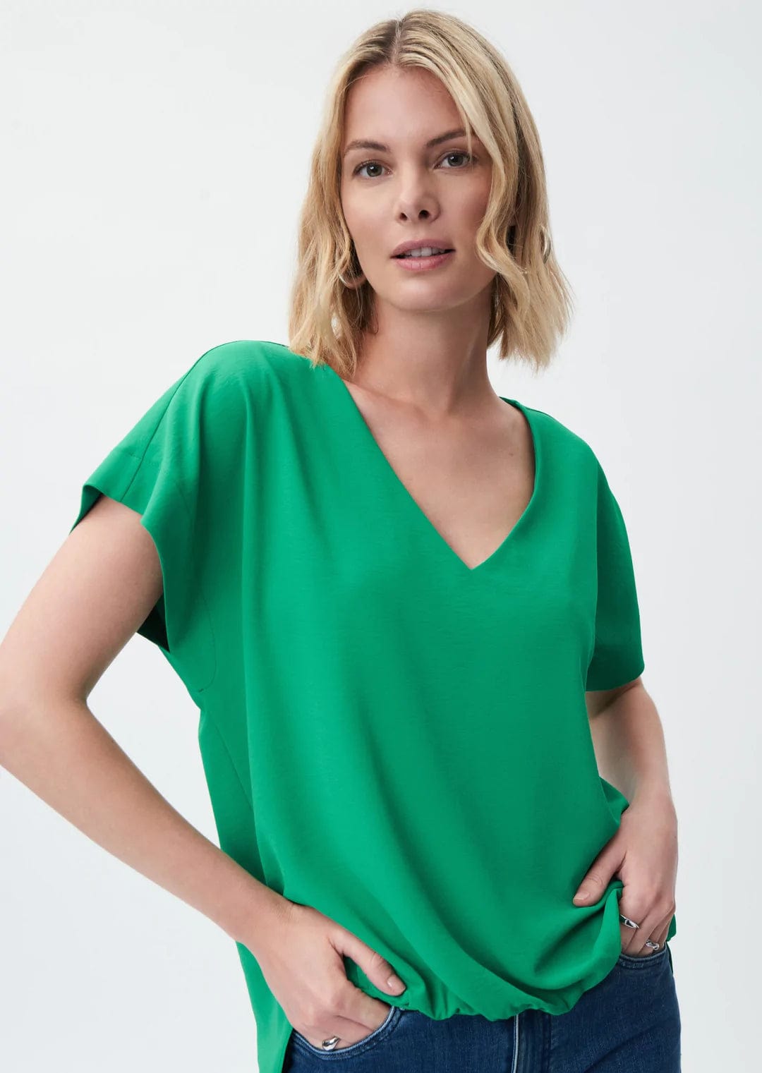 Winter Warehouse Sale Joseph Ribkoff Foliage V-Neck Top Style 231291 (T)