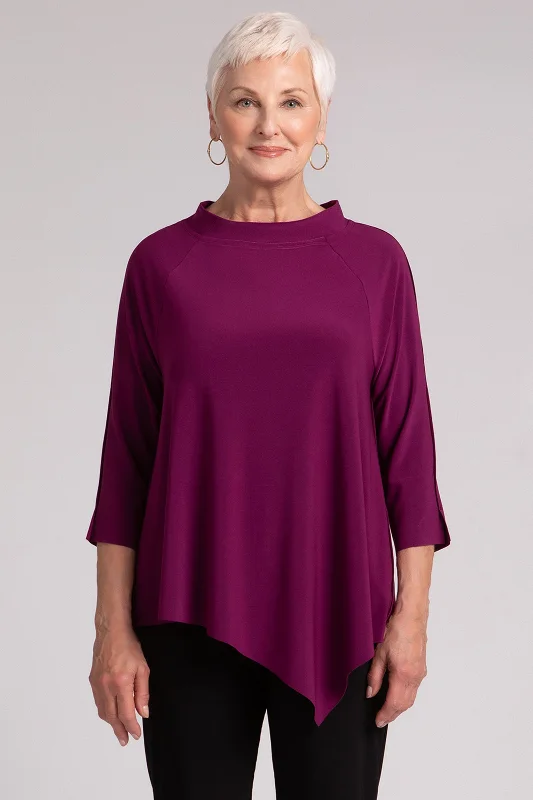 Classic Elegance Sales Raglan Handkerchief Top | Amaranth