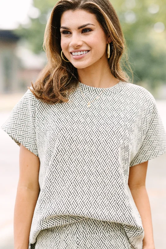 Sophisticated Style Offers Can't Leave You Gray Textured Top