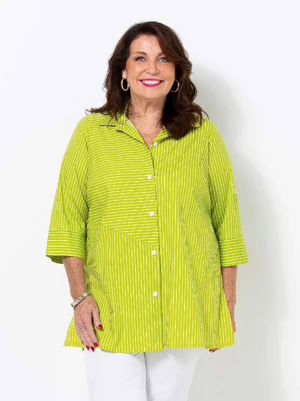 Trendy Pulse Lime Stripe Shirt