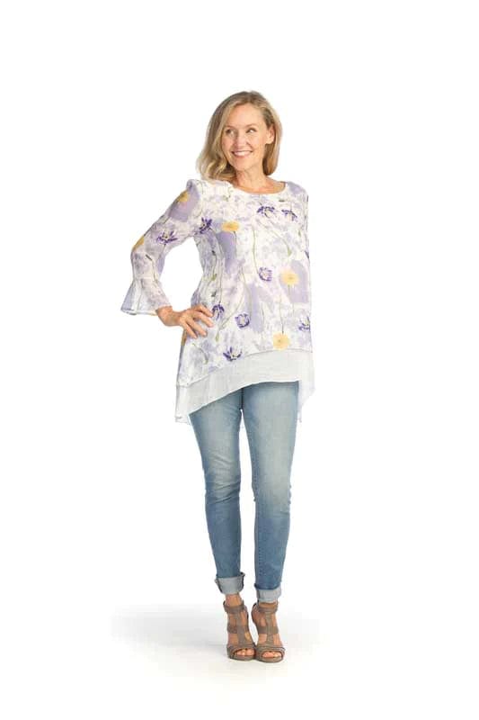 Limited Time Offer Papillon Floral Layer Top - 12117