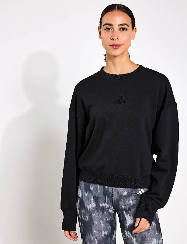 Modern Women's Attire ALL SZN Fleece Loose Sweatshirt - Black