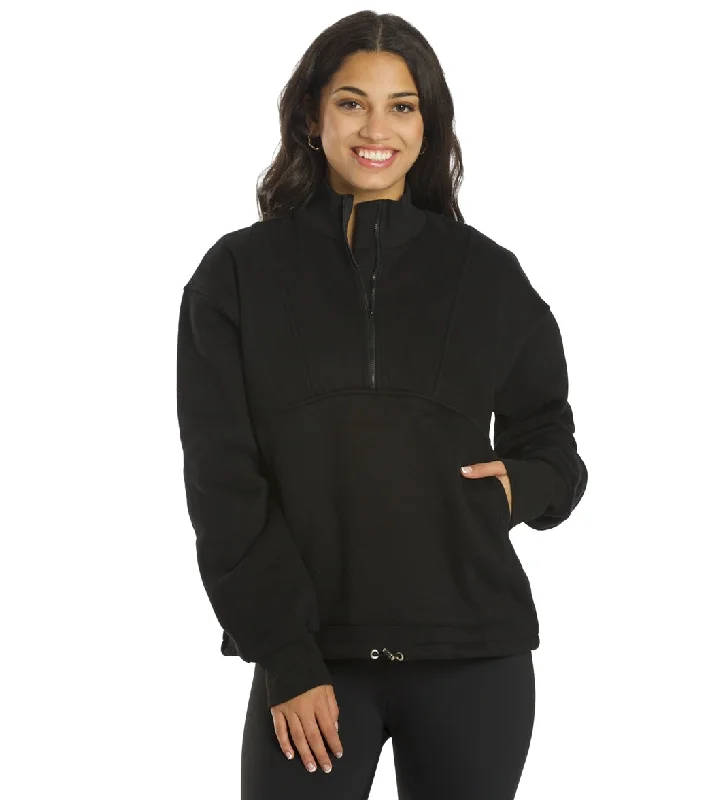 Women's Casual Clothing For Lounging All Fenix Coco Zip Sweater Black