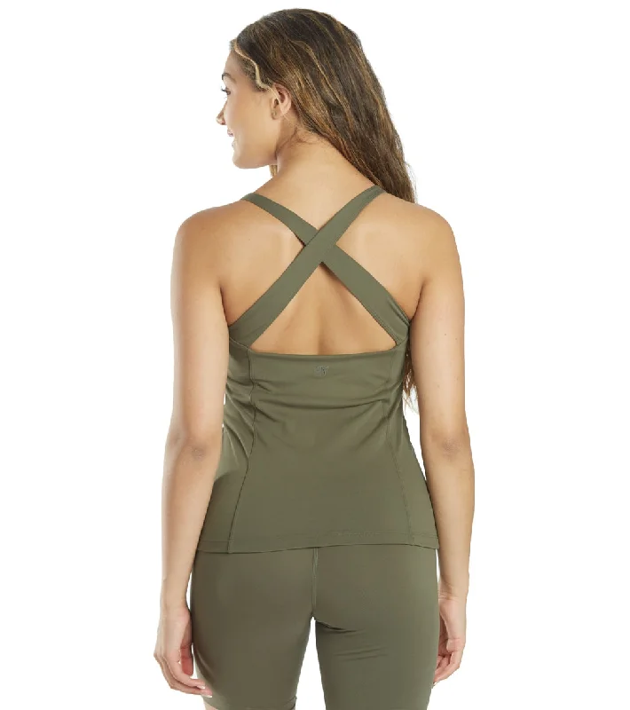 Charming Women's Garments Everyday Yoga Elevated Support Tank Dark Olive