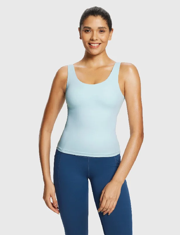 Women's Luxury Garments Freeleaf U-Back Built-In Padded Tank Top