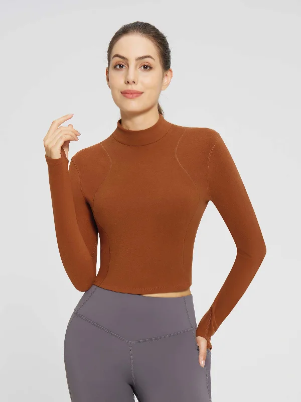 Women's Contemporary Clothing Laureate Turtle Neck Cropped Top