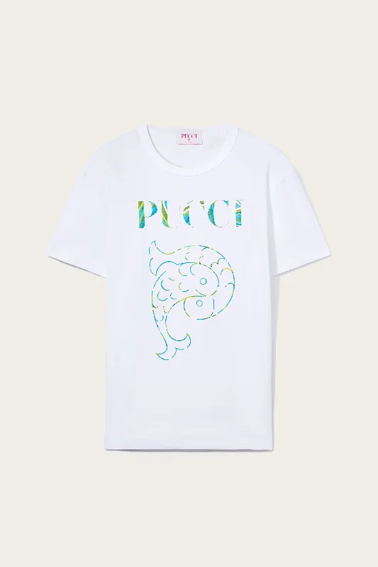 Women's Trendy Casual Outfit Logo-Print Cotton T-Shirt