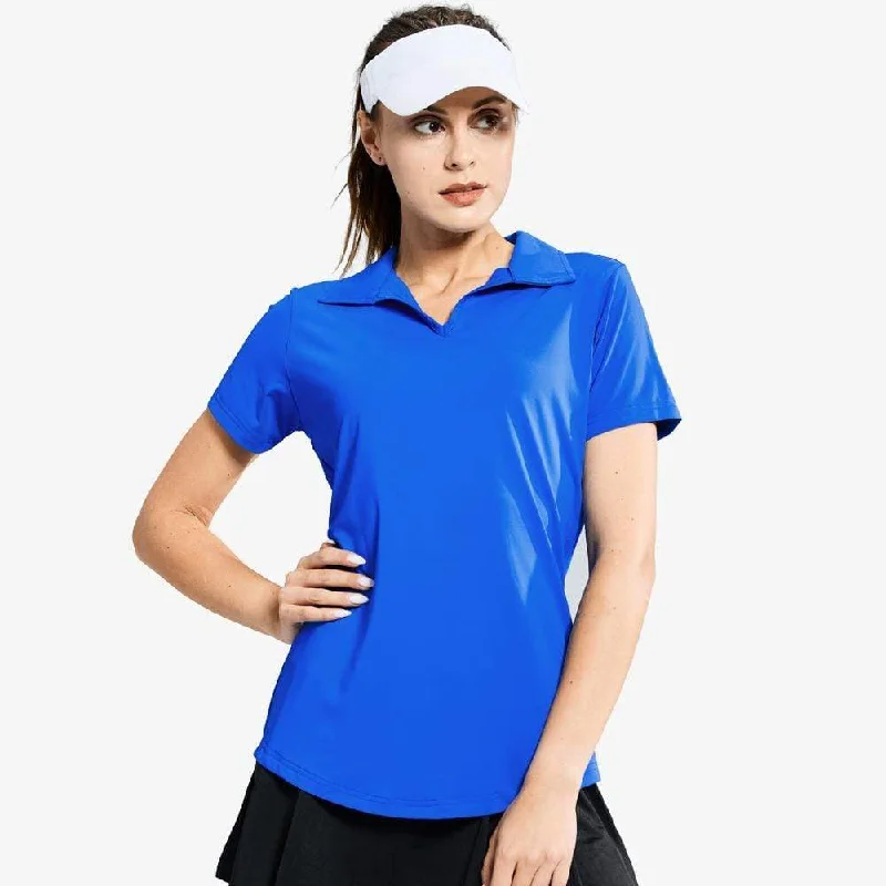 Affordable Trendy Clothes For Women Women's Golf Polo Shirts Collared V Neck Short Sleeve Tennis Shirt