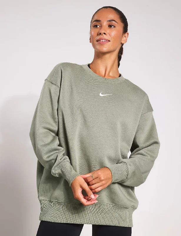 Women's Sporty Clothes Sportswear Phoenix Fleece Oversized Sweatshirt - Light Army/Sail