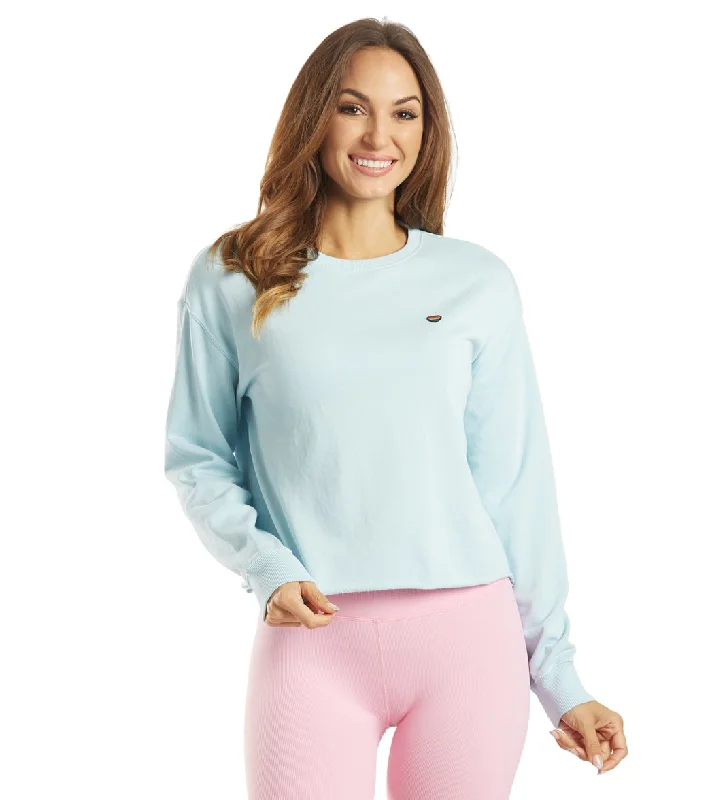 Women's Seasonal Apparel Spiritual Gangster Aloha Mazzy Pullover Sweatshirt Sky