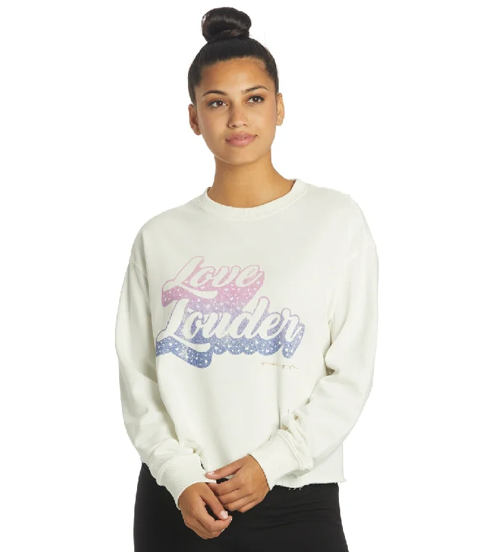 Women's Plus-Size Attire Spiritual Gangster Love Mazzy Pullover Sweatshirt Stone