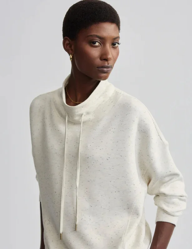 Stylish Women's Outerwear Apparel Oakdale Sweat - Ivory Marl Fleck